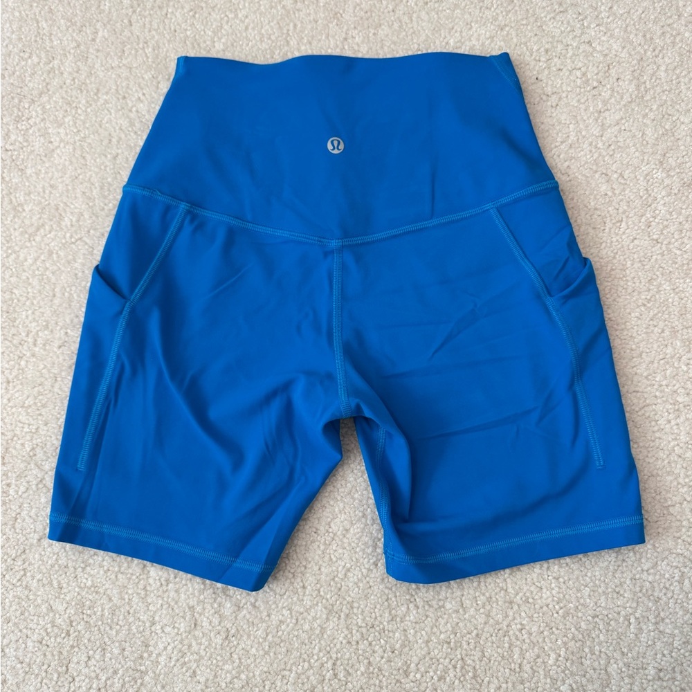 lululemon athletica Vibrant Blue Bike Shorts